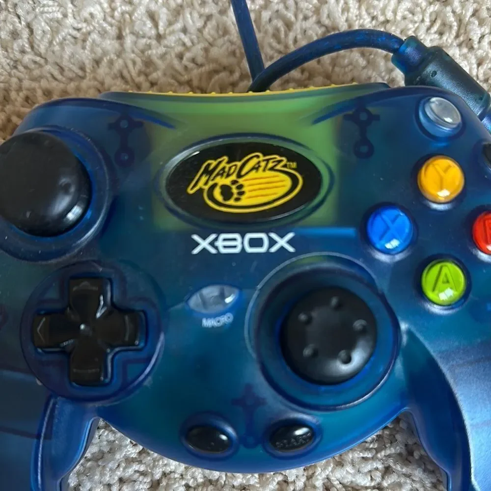 Blue Xbox Wired Controller with Ergonomic Design
